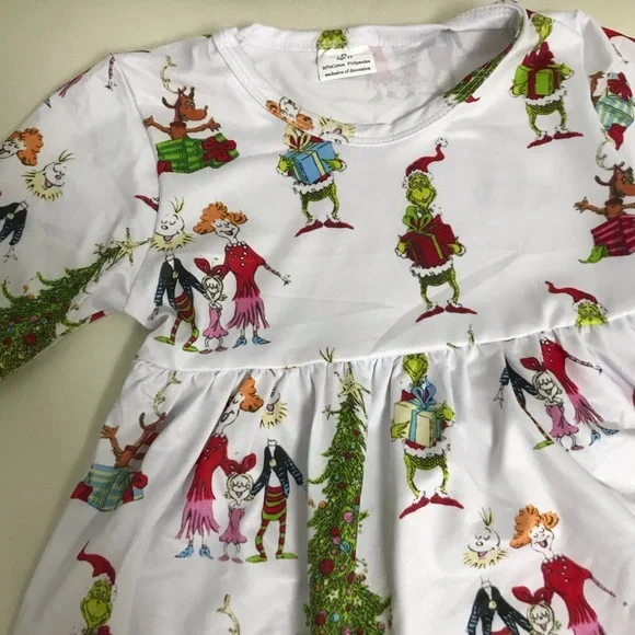 The Grinch Christmas Cute Pants Outfit, Size 6/7 - Picture 7 of 15